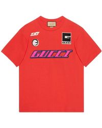 Gucci - Logo Emblems T-Shirt - Lyst