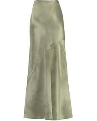 Vince - Crinkled-Finish Satin Maxi Skirt - Lyst