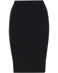 Saint Laurent - Mid-Rise Knitted Midi Skirt - Lyst