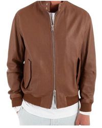 BOSS - Boss Zip-Up Leather Jacket - Lyst