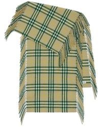 Burberry - Checkered Fringed-Edge Scarf - Lyst