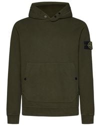 Stone Island - Compass Logo-Patch Cotton Hoodie - Lyst