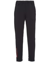 Prada Linea Rossa - Technical Knit Trousers - Lyst