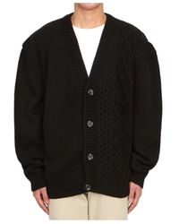 FAMILY FIRST - V-Neck Long-Sleeved Sweater - Lyst