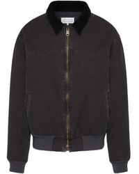 【関税込み】Maison Margiela ブラック Yoke Caban ジャケット DPTO — Black Cotton Oversized Padded Yoke Caban Jacket