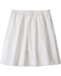 Miu Miu - Cotton-Linen Midi Skirt - Lyst