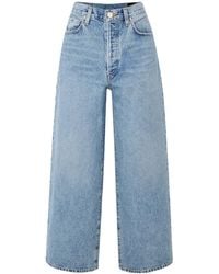 Goldsign - The Storey Cropped High-Rise Wide-Leg Jeans - Lyst