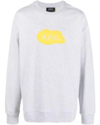 A.P.C. - Logo-Printed Crewneck Sweatshirt - Lyst