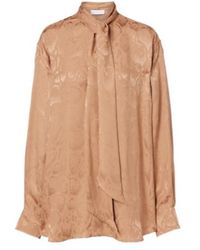 Stella McCartney - Leopard-Print Silk-Blend Jacquard Blouse - Lyst
