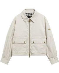 Barbour - Cropped Zipfront Utility Jacket - Lyst
