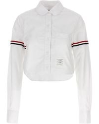 Thom Browne - Cropped Button-Up Shirt - Lyst