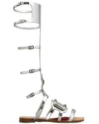 Roger Vivier - Metal Buckle Leather Sandals - Lyst