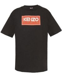 KENZO - Logo Printed Crewneck T-Shirt - Lyst