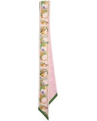 Gucci - Printed Gg Silk Twill Jacquard Ribbon - Lyst
