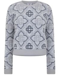 CASABLANCA - Crew Neck Long Sleeve Sweater - Lyst