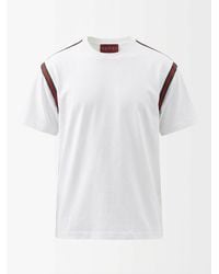 Gucci - Tape Cotton T-Shirt - Lyst