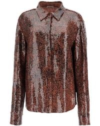 Dries Van Noten - Sequin-Embellished Button-Up Shirt - Lyst