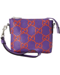 Gucci - Printed Embossed Small Shoulder Bag - Lyst