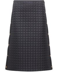 Moncler - Square-Quilted Padded Midi Skirt - Lyst