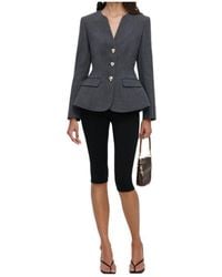 Self-Portrait - Wool Collarless Jacket - Lyst
