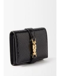 Gucci - Jackie Python Small Wallet - Lyst