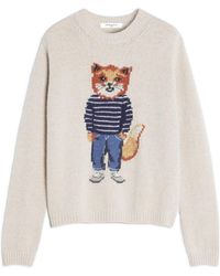 Maison Kitsuné - Maison Kitsuné Dressed Fox Intarsia Jumper - Lyst