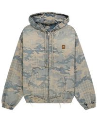 Amiri - Camo-Jacquard Denim Zip Hoodie - Lyst