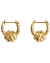 Bottega Veneta - Knot Hoop Earrings - Lyst