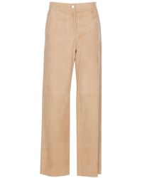 Max Mara - Studio Button Detailed Straight Leg Trousers - Lyst