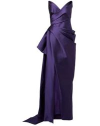 Monique Lhuillier - Draped Strapless Mikado Gown - Lyst