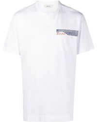 ZEGNA - Logo Patch Crew-Neck T-Shirt - Lyst