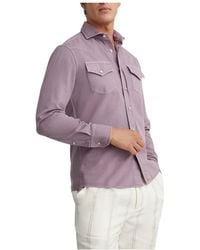 Brunello Cucinelli - Long-Sleeved Button-Up Shirt - Lyst