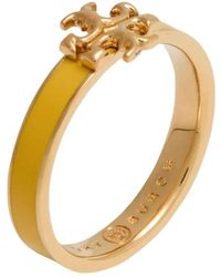 Tory Burch - Brand Logo Metallic Ring - Lyst