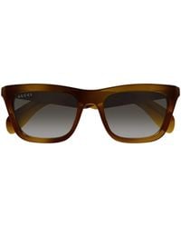 Gucci - Eyewear Rectangular Frame Sunglasses - Lyst