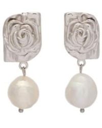 Magda Butrym - Floral Faux-Pearl Drop Earrings - Lyst