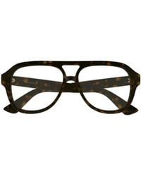 Gucci - Emblem Aviator Eyeglasses - Lyst