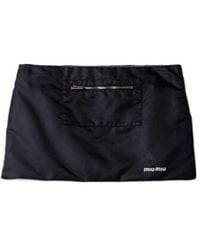 Miu Miu - Zip-Pocket Mini Skirt - Lyst