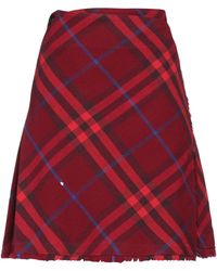 Burberry - Plaid Mini Skirt - Lyst