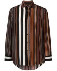 Etro - Striped Collared Button-Up Shirt - Lyst