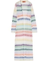 Missoni - Striped Metallic Crochet-Knit Cardigan - Lyst