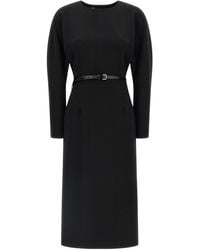 P.A.R.O.S.H. - P.A.R.O..H. Phedra Belted Midi Dress - Lyst