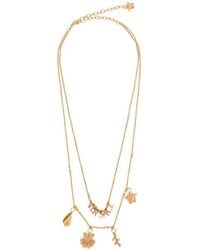Versace - Logo Lettering Charms Necklace - Lyst