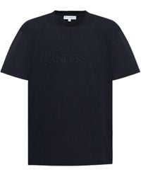 JW Anderson - Jw Anderson Logo Embroidered Short-Sleeved T-Shirt - Lyst