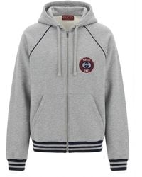 Gucci - Felted Cotton Zipped Jacket With Patch - Lyst