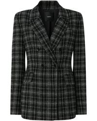 Pinko - Double-Breasted Check Jacket - Lyst