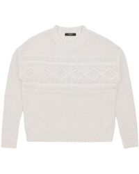Weekend by Maxmara - Round-Neck Long-Sleeved Knitted Sweater - Lyst