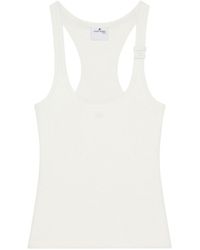Courreges - Courrèges 90's Logo Patch Rib Tank Top - Lyst
