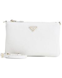 Prada - Triangle Logo Shoulder Bag - Lyst