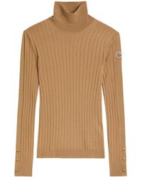 Moncler - Ribbed Wool And Cashmere-Blend Top - Lyst