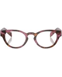 Prada - Eyewear Oval Fame Glasses - Lyst